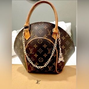 💞🎉  Authentic LOUIS VUITTON Monogram Canvas Ellipse PM Bowling Bag 💞 the best